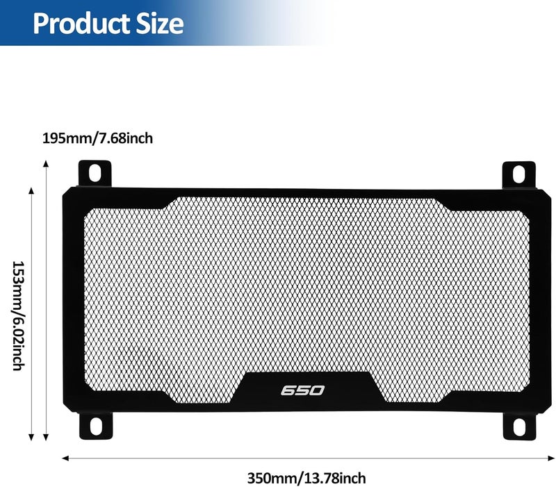 XIDAODIT Radiator Cover Grille Guard Protection Compatible with Kawasaki Ninja650 Z650 Z 650 RS Z650RS 2021-2025 - Image 2